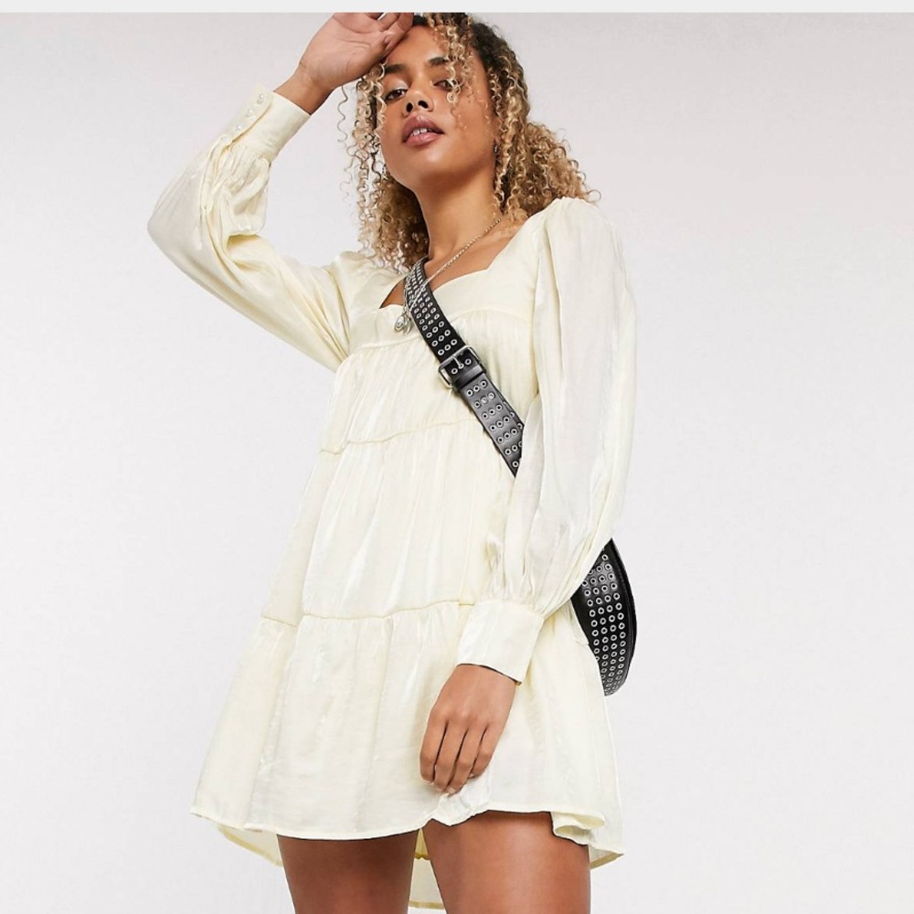 Square neck swing dress